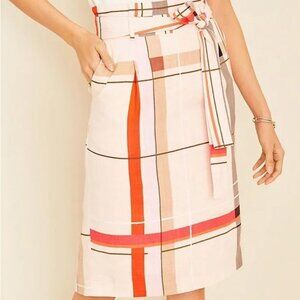Ann Taylor Tie-waist Plaid Skirt